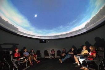 Students studying climatology and meteorology will often visit the planetarium, which contains a ...